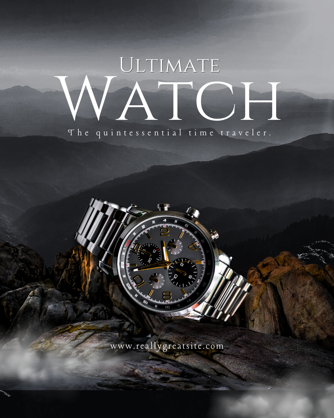 Black and White Photo-centric Watch Instagram Post (1)